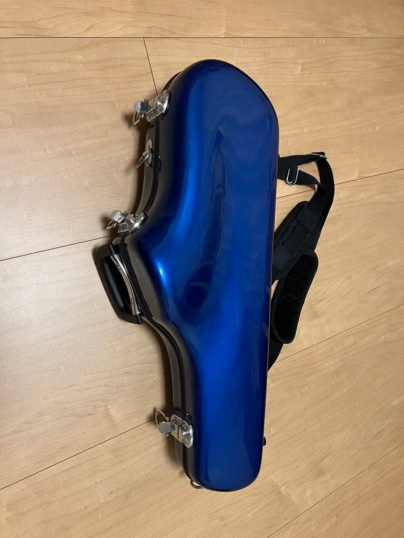 アルトサックス ハードケース 青(譜面台付)