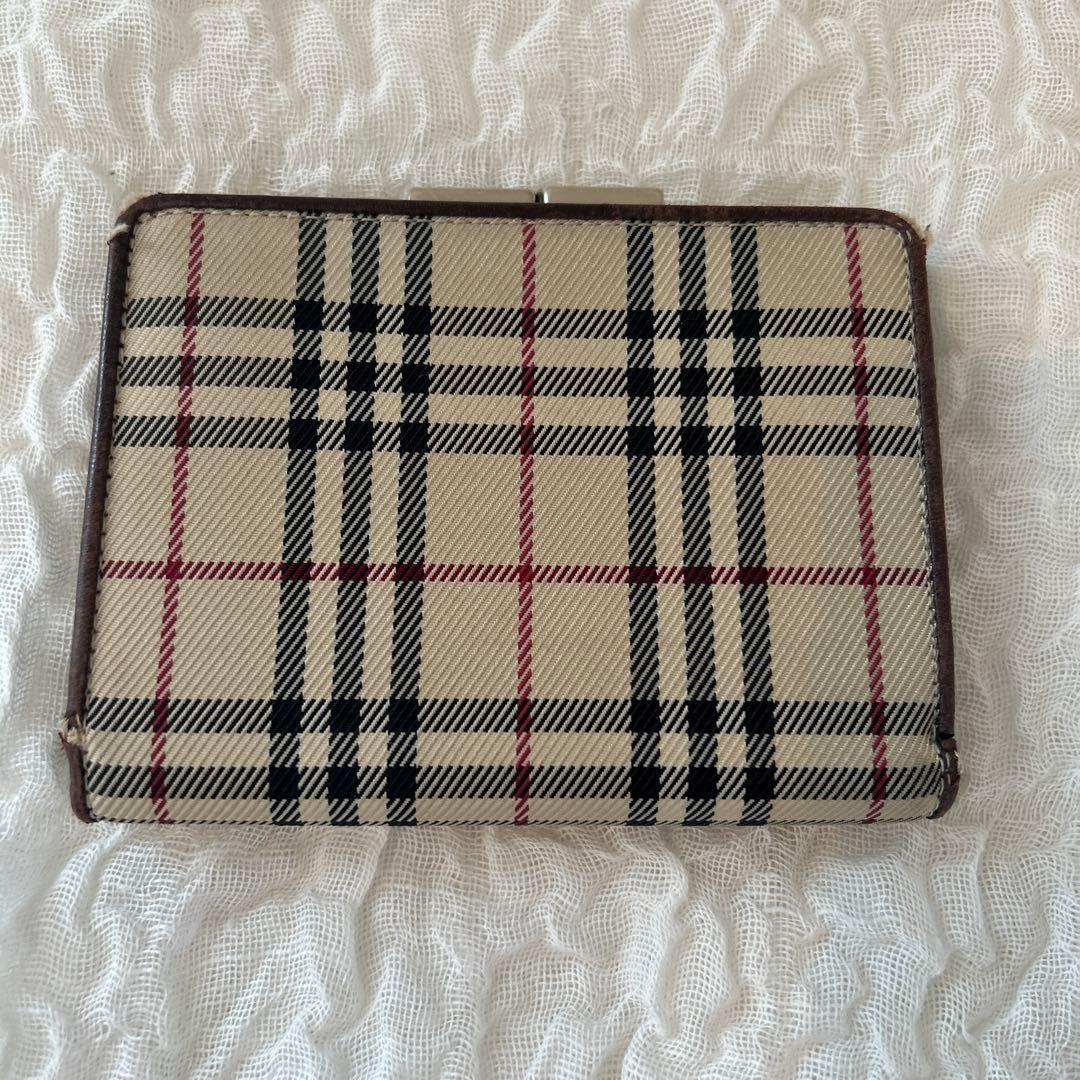 Burberry チェック柄 二つ折り財布 - メルカリ