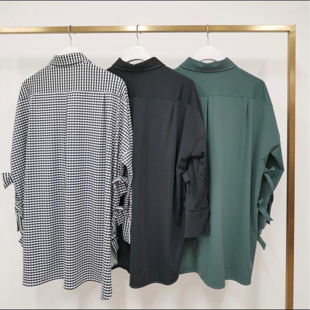 【新品・未使用】LINKABLE サイドリボンラッシュガード ブラックチェック