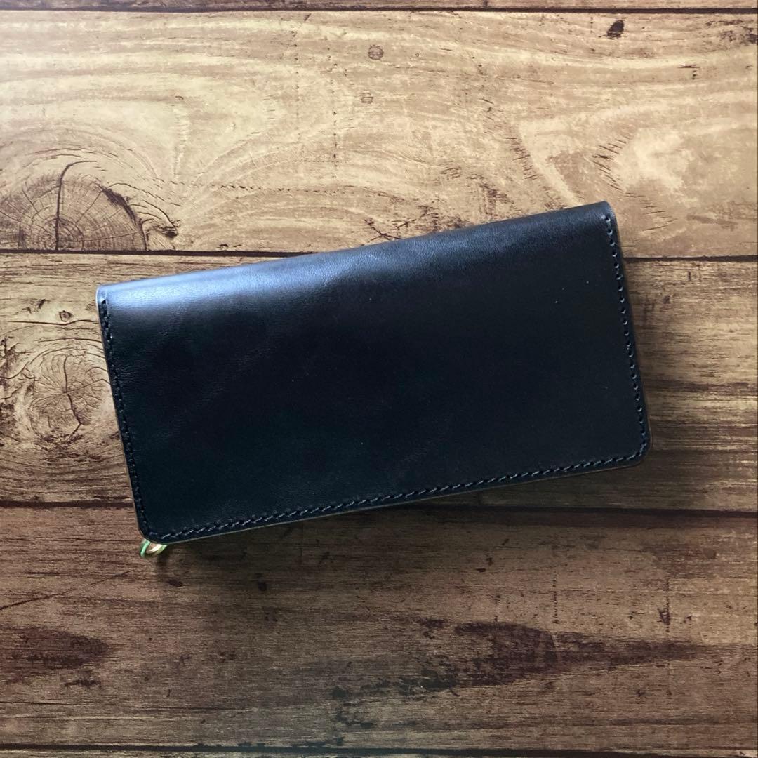 MARYAMホースバット トラッカーウォレット180（ロング）3層 茶芯ブラック