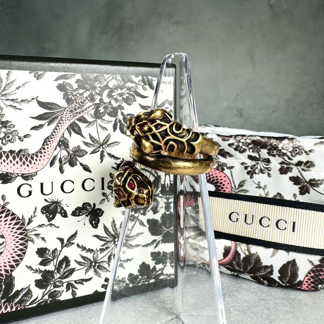 GUCCI グッチ タイガーヘッド リング ゴールド 希少23号 渋谷龍太着用