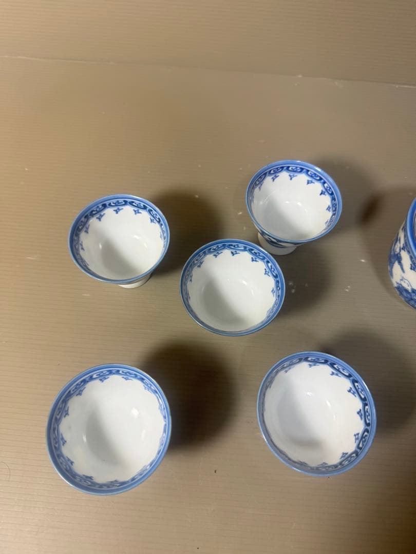 2479 平戸松山作 唐子絵 茶器セット 宝瓶1客 湯呑5客 - メルカリ