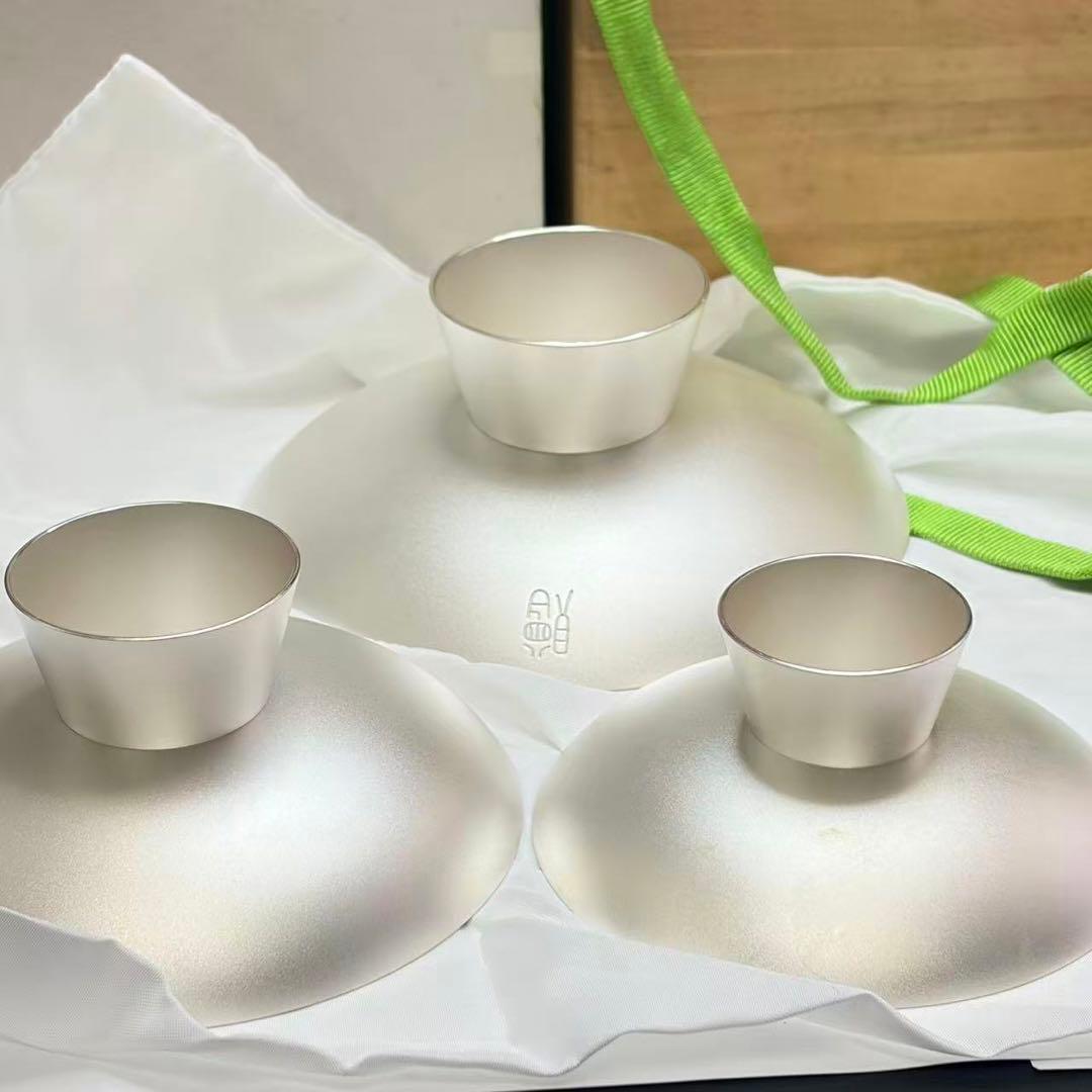 純銀銀杯 3点セット内閣総理大臣 silver1000刻印 約388g 桐箱付き