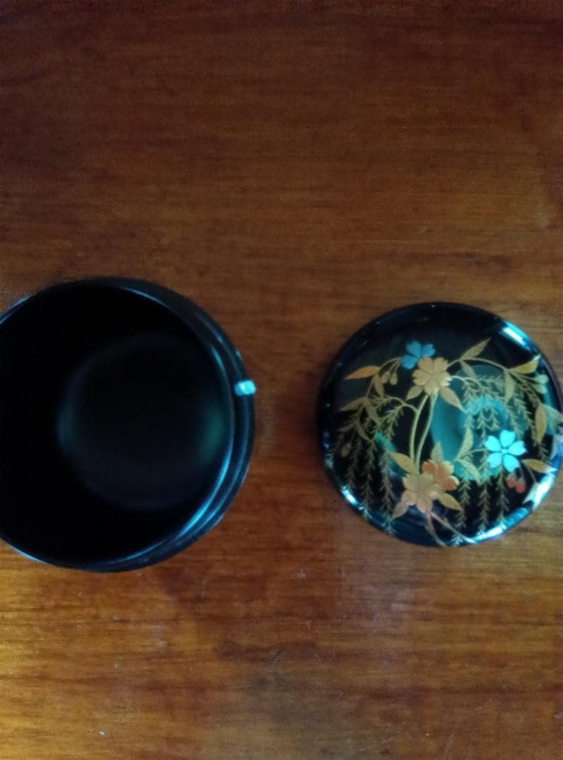 加賀蒔絵、柳桜大棗