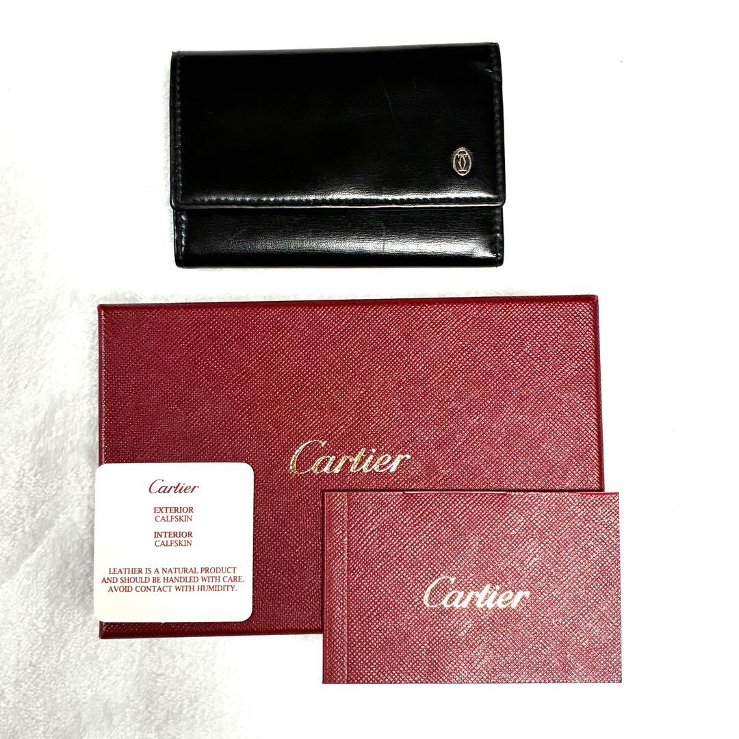 定価44000円】Cartier カルティエ 6連キーケース ブラック レザー