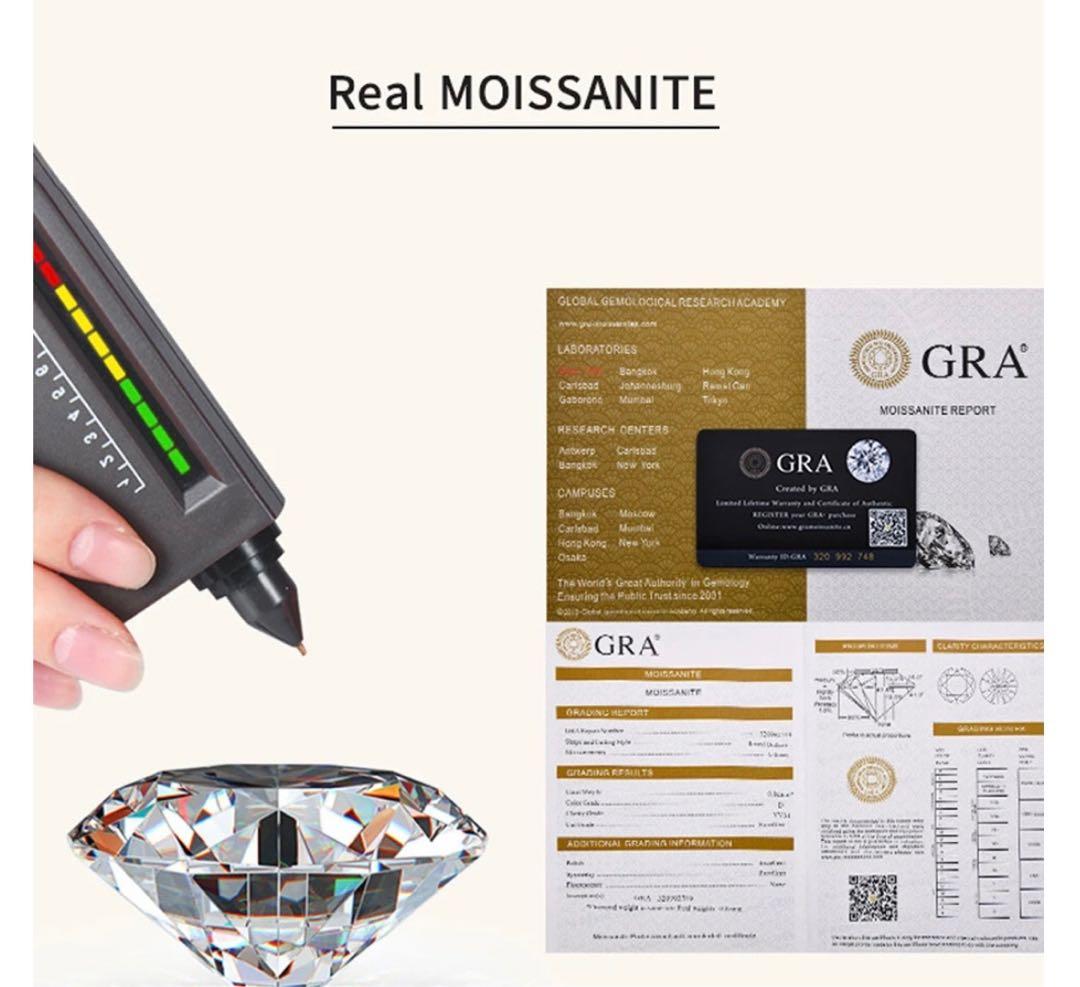 匿名配送　鑑別書　18kゴールド　9粒ダイヤモンドリング　アレルギー対応　新品