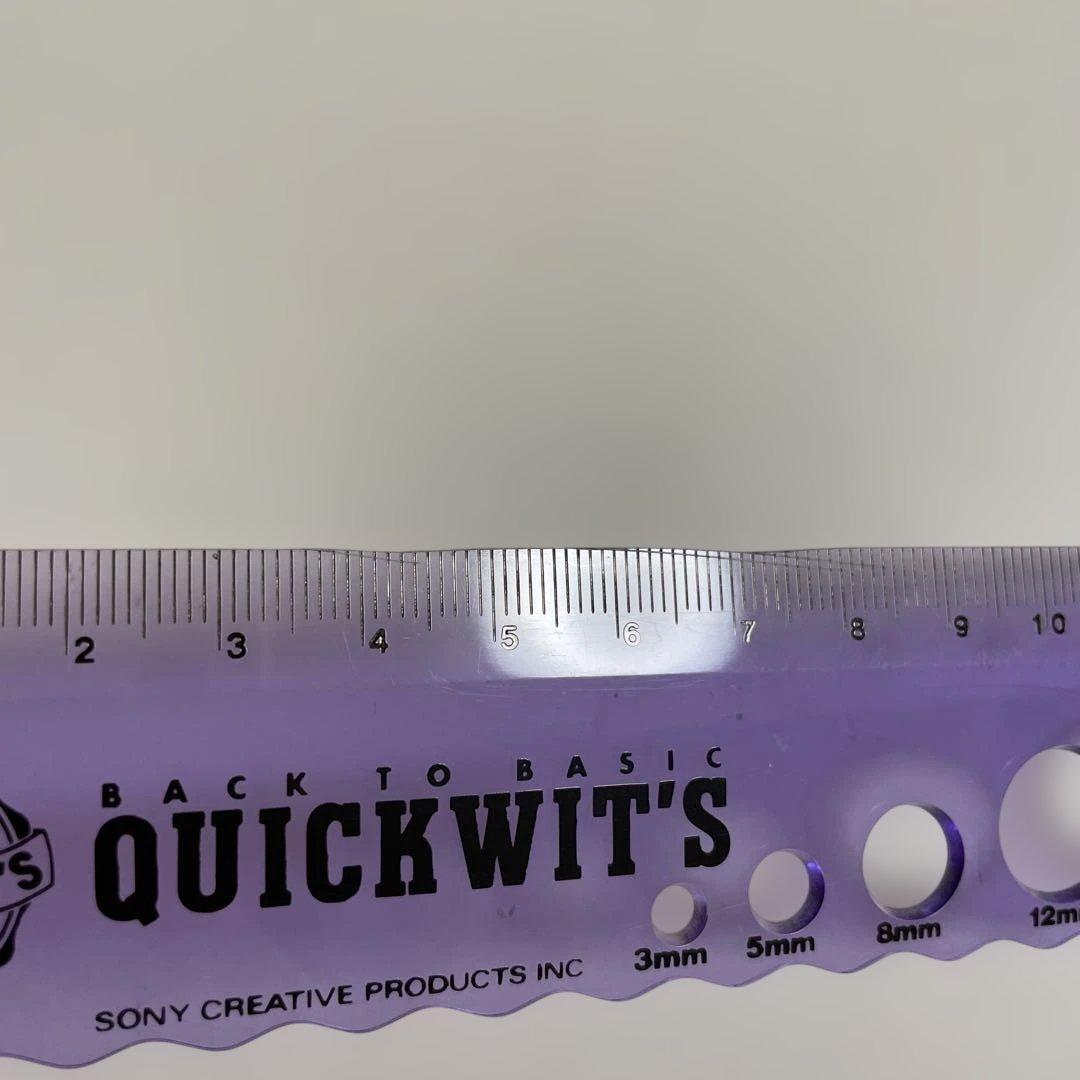 匿名配送】QUICKWITS 紫色 定規 ものさし 文房具 1987