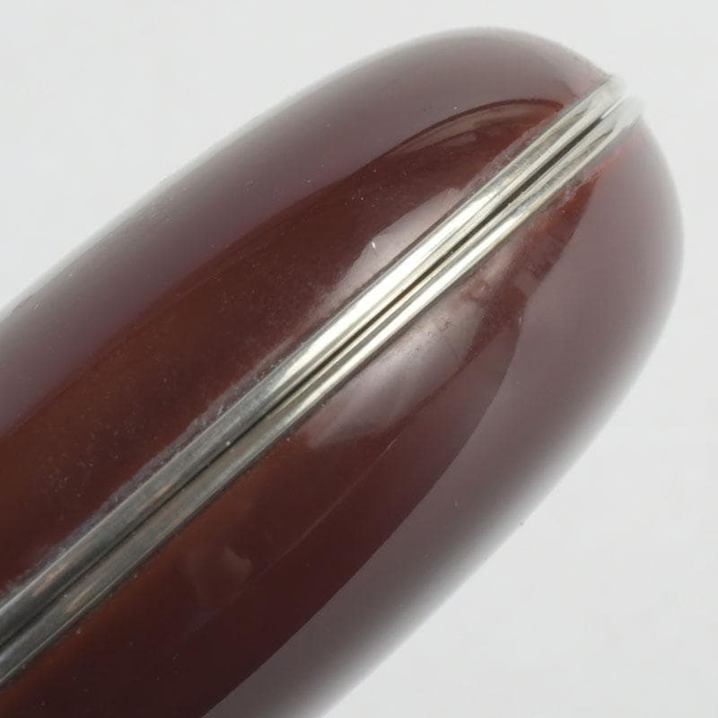 茶道具　山中塗師　新谷清　漆峰作　遠山蒔絵　錫縁　香合　共箱　V　9253