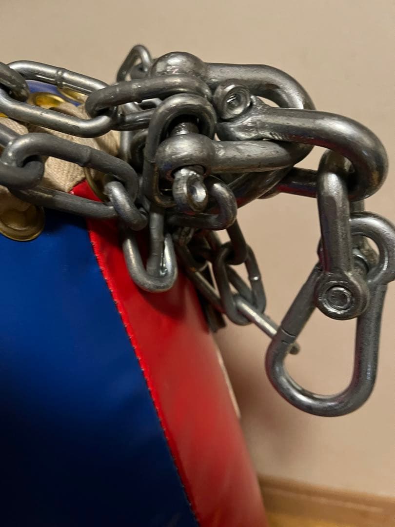 Winning ウイニング タイミングバッグ サンドバッグ 赤/青 チェーン付き