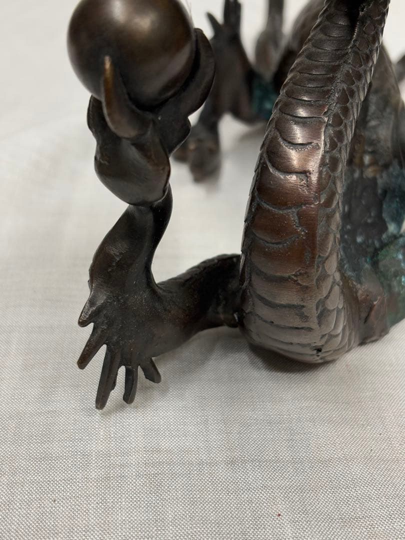 青銅　銅　龍　オブジェ　置物　アンティーク　骨董品