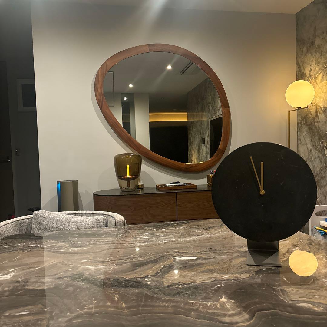 MENU 掛け時計　大理石+無印良品　時計スタンド