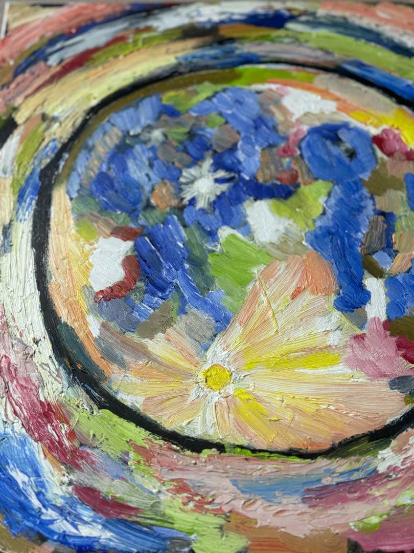 絵画 原画 油絵 抽象画 アート 月 満月 二瓶智仁作