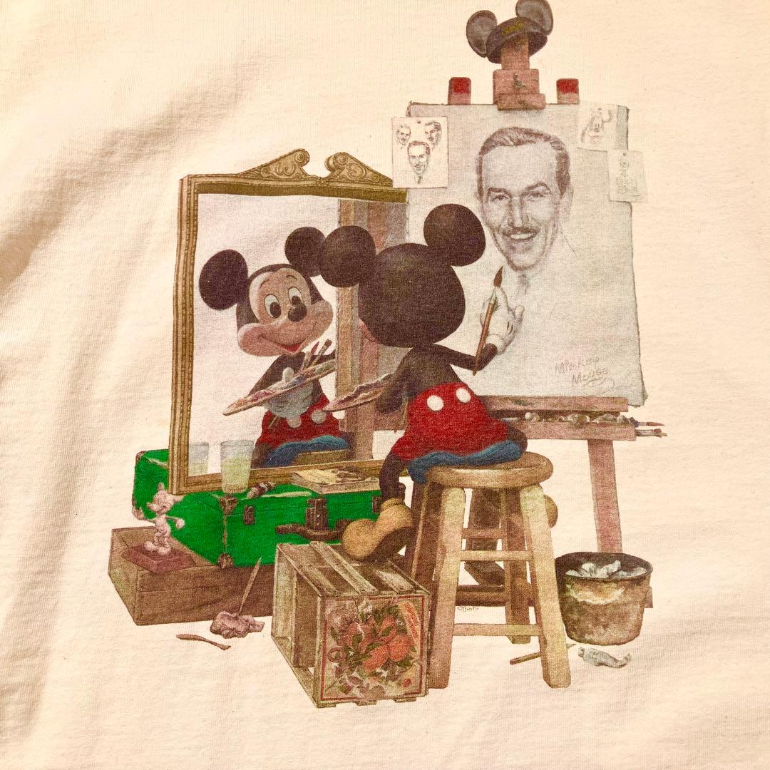 USA製 ディズニー ノーマンロックウェル tシャツ XL ミッキー レア