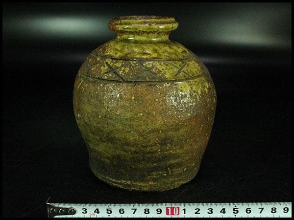 貴重・岩井窯 山本教行さんの陶器・ガラス絵 蓮子花