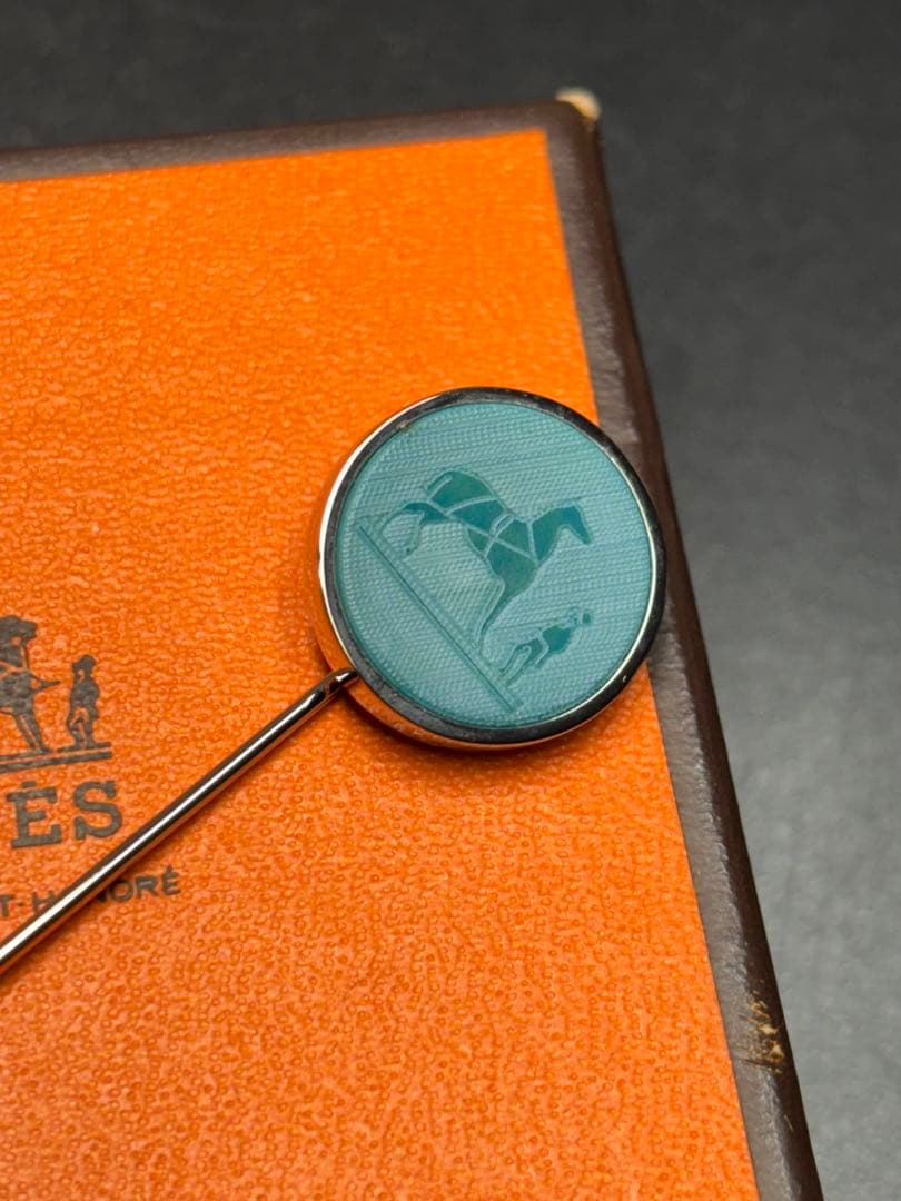 美品】エルメス コロゾ ピンブローチ ネクタイピン HERMES 馬車