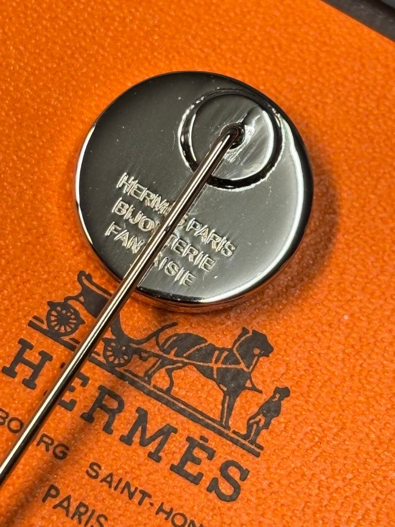 美品】エルメス コロゾ ピンブローチ ネクタイピン HERMES 馬車