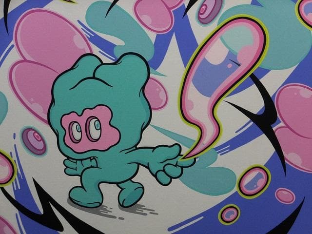 現代アート Aaaaaaaa（アー）直筆サイン『作品』12号スクエア 1127A