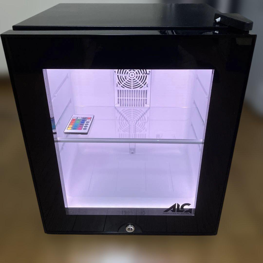 【未使用品】【リモコン付】LED内蔵ミニゲーミング冷蔵庫ALG-GMMFL30L