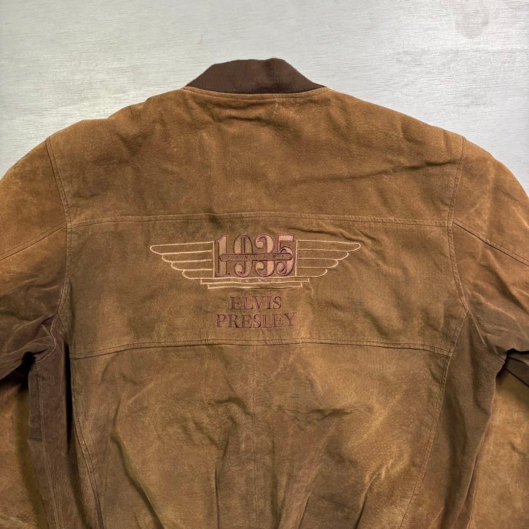 ELVIS PRESLEY レザースタジャン ブルゾン 豚革 短丈 XL