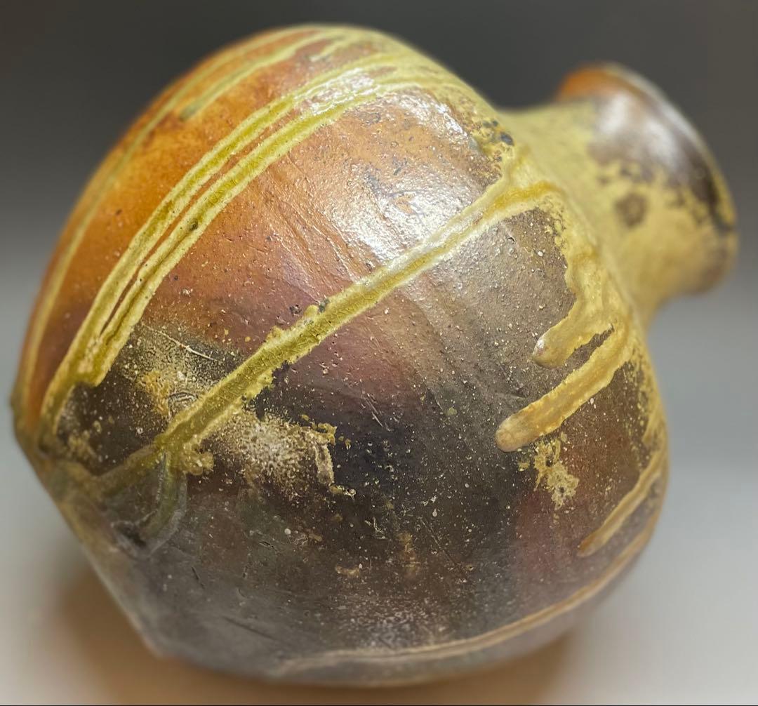 信楽焼　古信楽　壺　在銘　作家作品　b9597