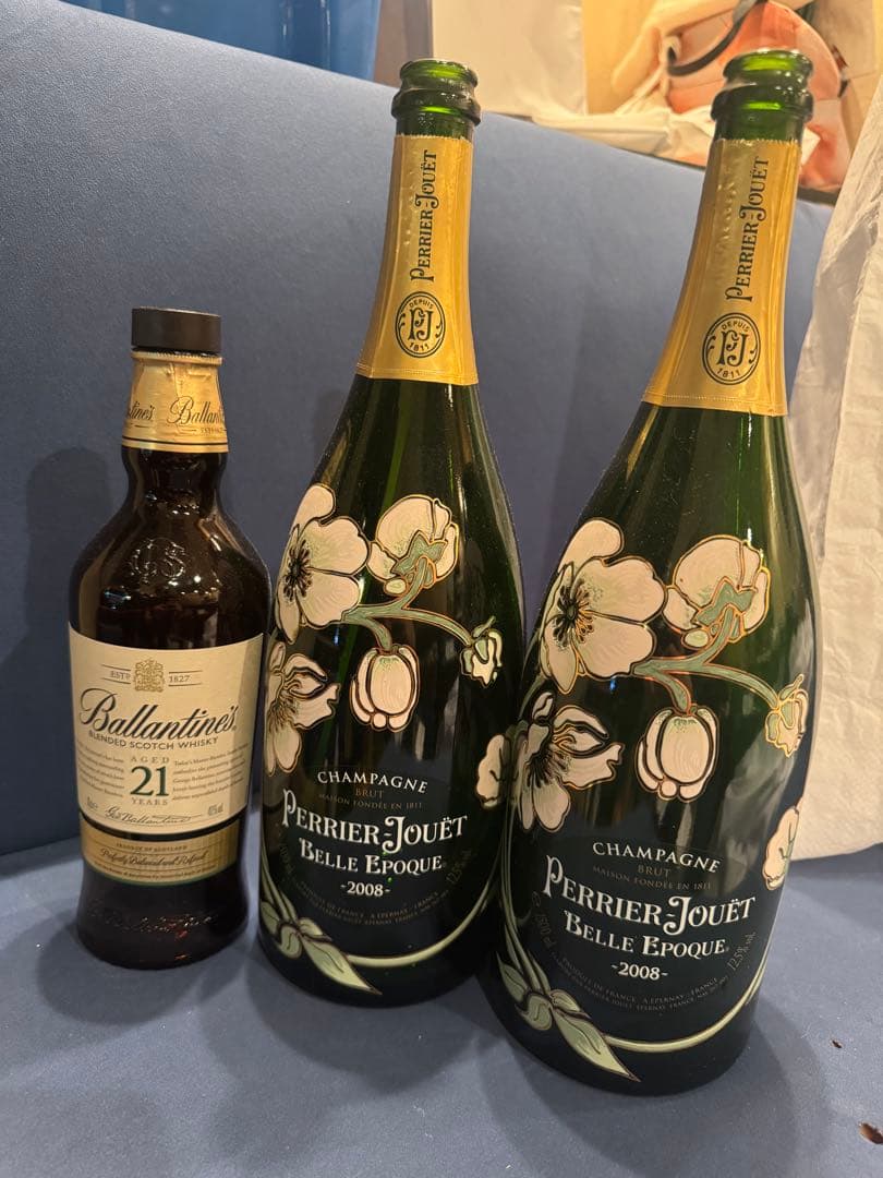 高級シャンパン・ウイスキー 空瓶 セット フランス ペリエ