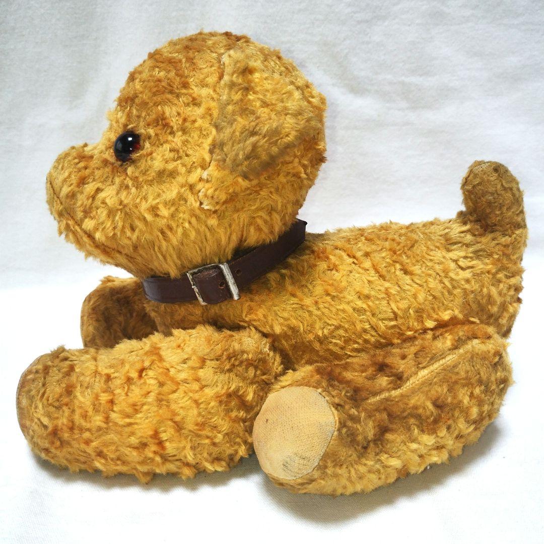 アンティーク】茶色の小犬のぬいぐるみ ヴィンテージ レトロ 茶色い犬