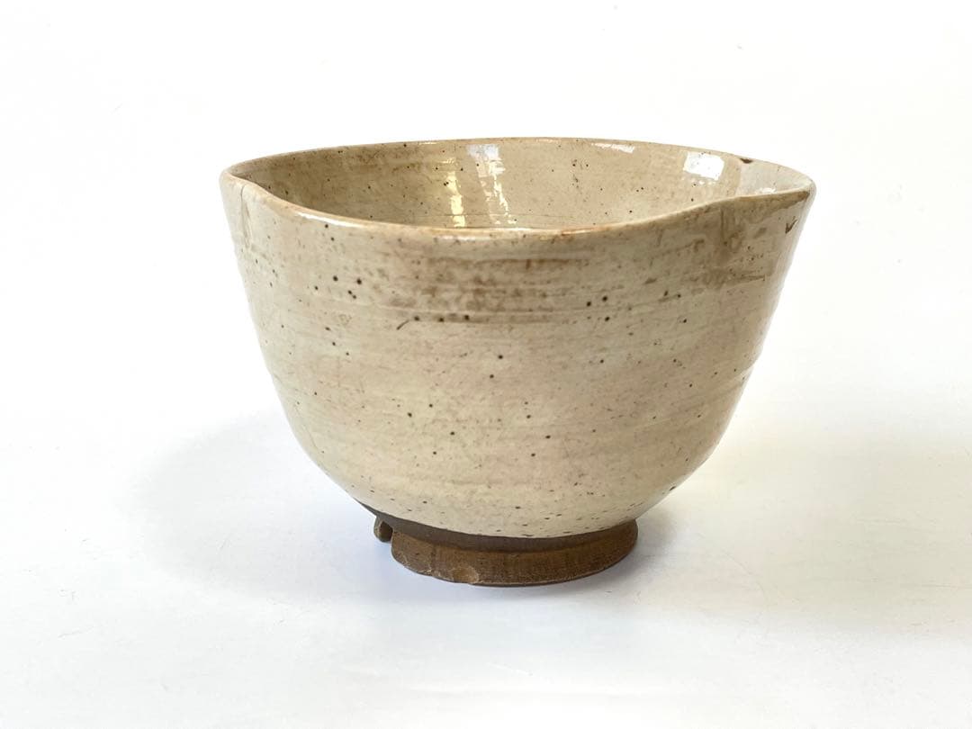 骨董 アンティーク 高麗 御本 洲浜形 茶碗 御本茶碗 粉引 李朝