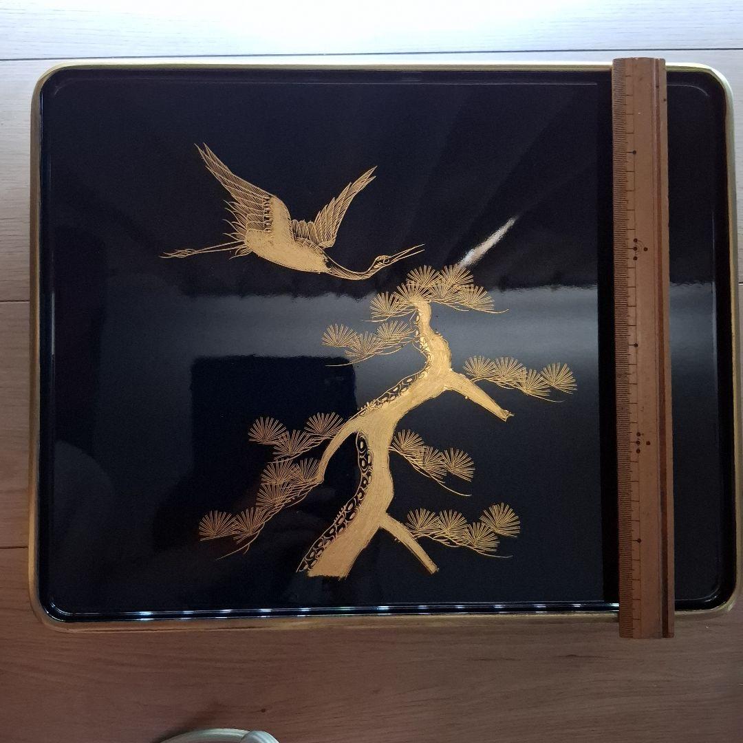 輪島塗 屠蘇器セット -松竹梅鶴亀の沈金仕上げ- [朱色]｜輪島市の