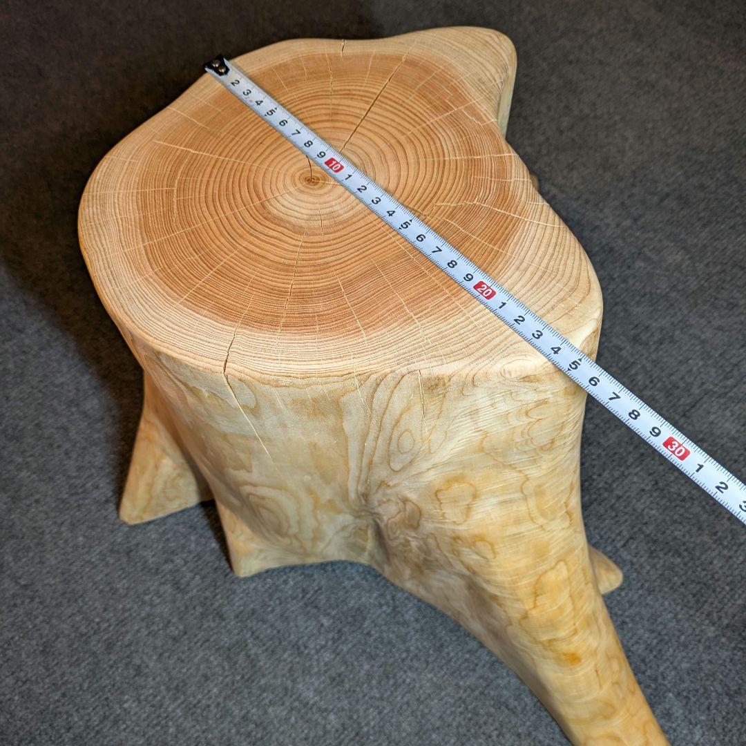 檜　切り株　丸太　椅子　スツール　 高さ約34㎝