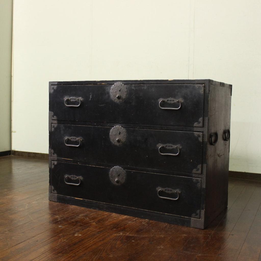 古い時代箪笥 丸金具/和風/古家具/陳列台/和家具/和骨董/店舗什器/