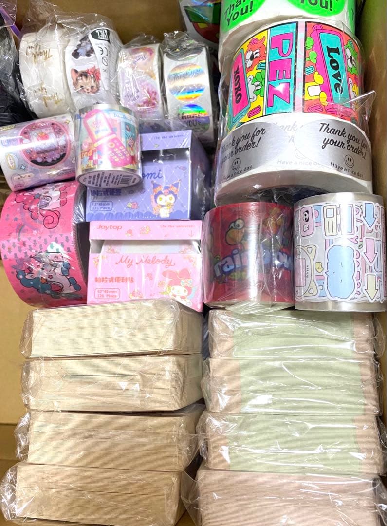 紙モノ♡コレクション整理品♡紙モノ大量まとめ売り♡印刷物セット♡シール♡箱売り