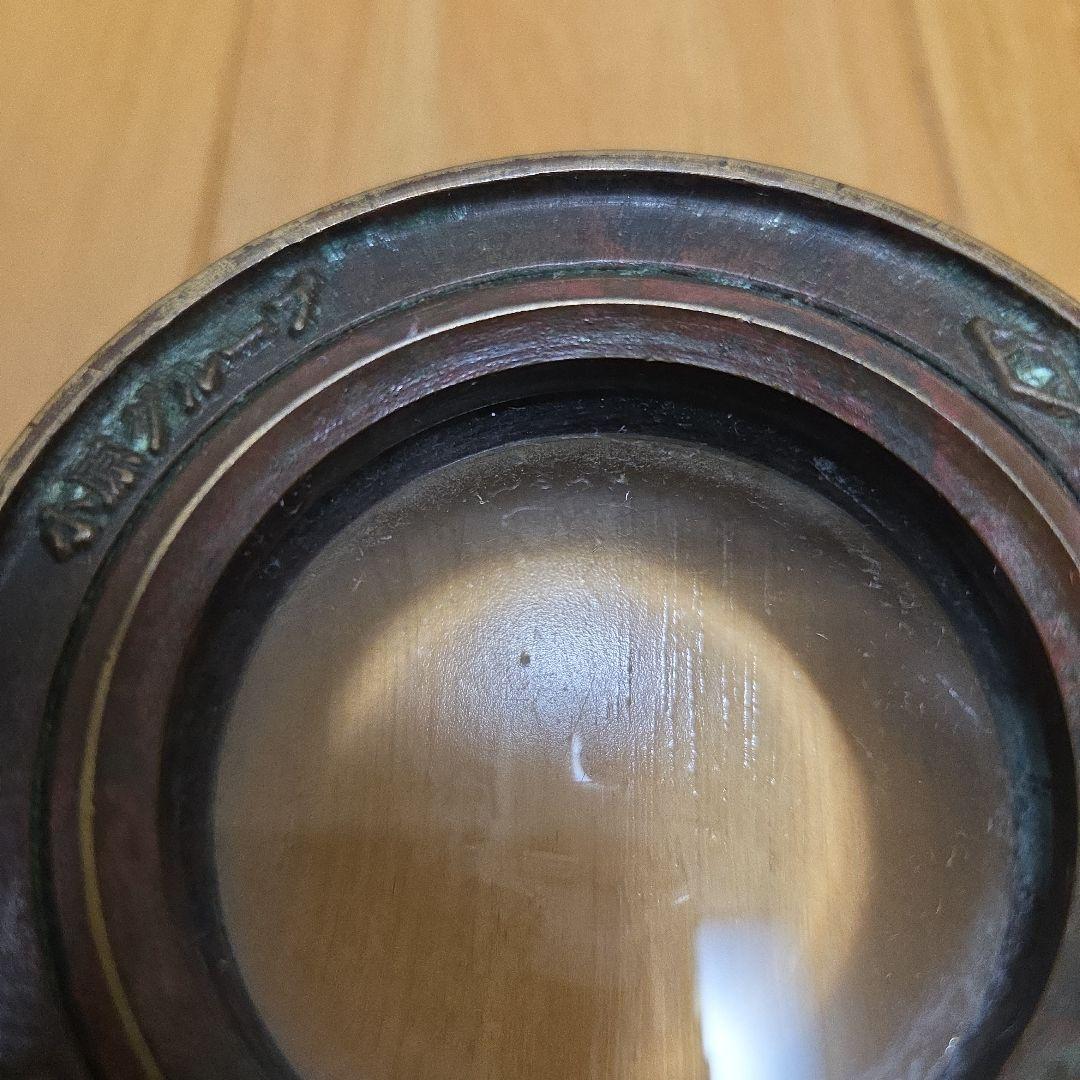 真鍮製？のアンティークな珍品 拡大鏡とフリーカップ2点セット➕️オマケ