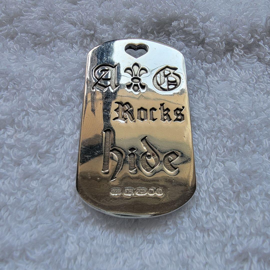 Hide + A&G 長方形 ハート ペンダントトップ シルバー925