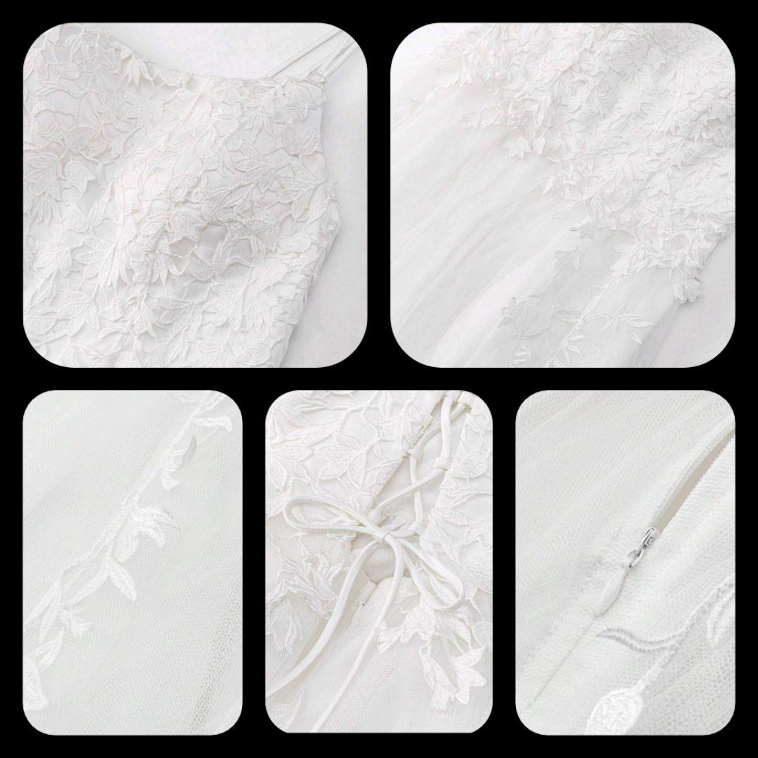 mei/ウェディングドレス　トレーン＆ベール＆インナースカート付き