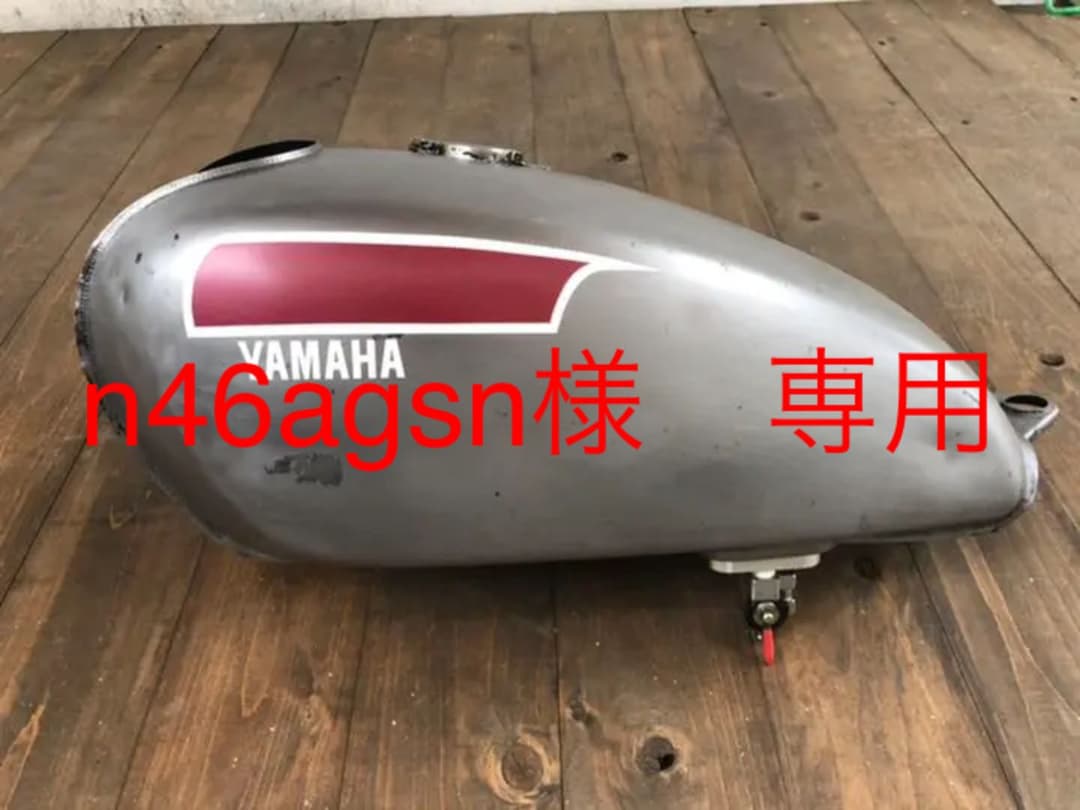 SR400 タンク 自家塗装 SR400 タンク マットブラック&ゴールド（自家