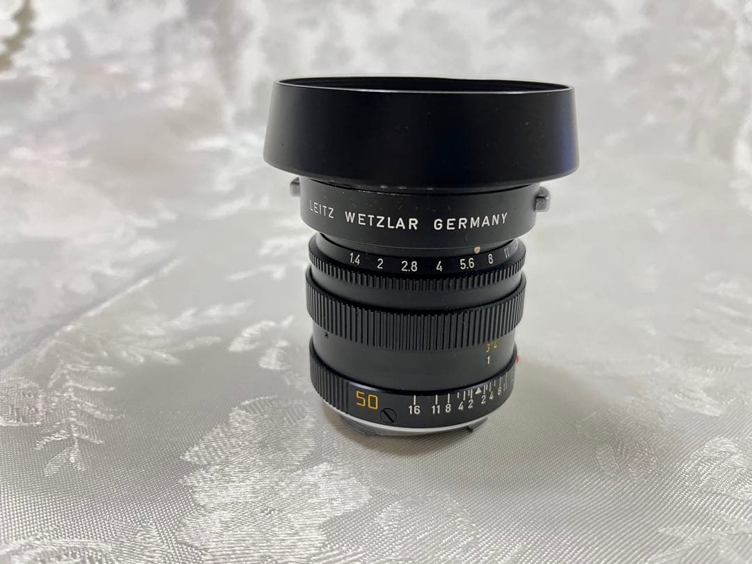 ライカ ズミルクス Summilux f1.4 50mmレンズ フード付 美品 LEICA