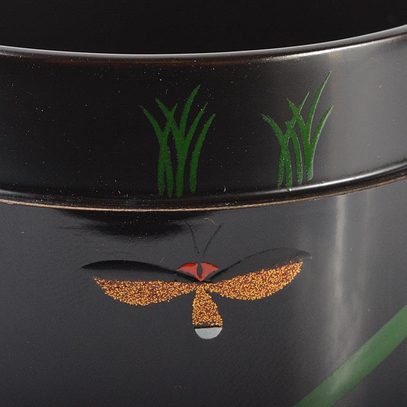 茶道具　中村宗悦作　即中斎好　螺鈿装飾　蛍早苗　雪吹棗　共箱　V　6286