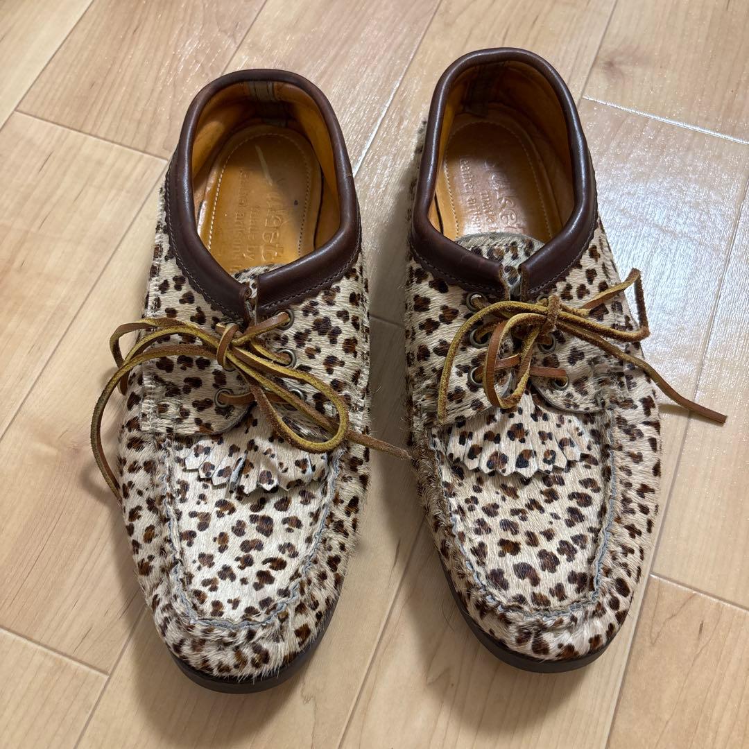y2k Yuketen ヒョウ柄モカシンシューズレオパードデッキシューズ