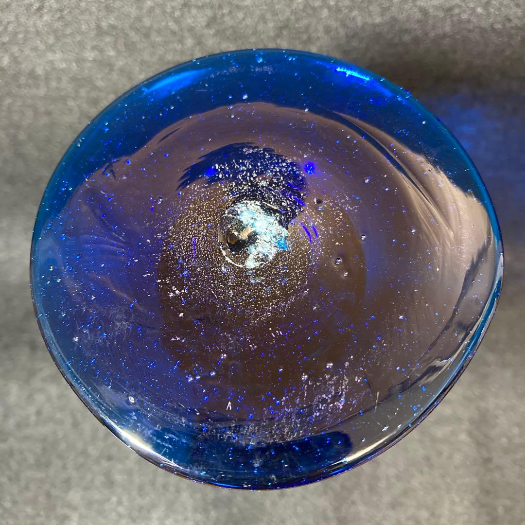 倉敷ガラス 小谷眞三 小谷真三 キャンドルスタンド 蝋燭立て 吹き