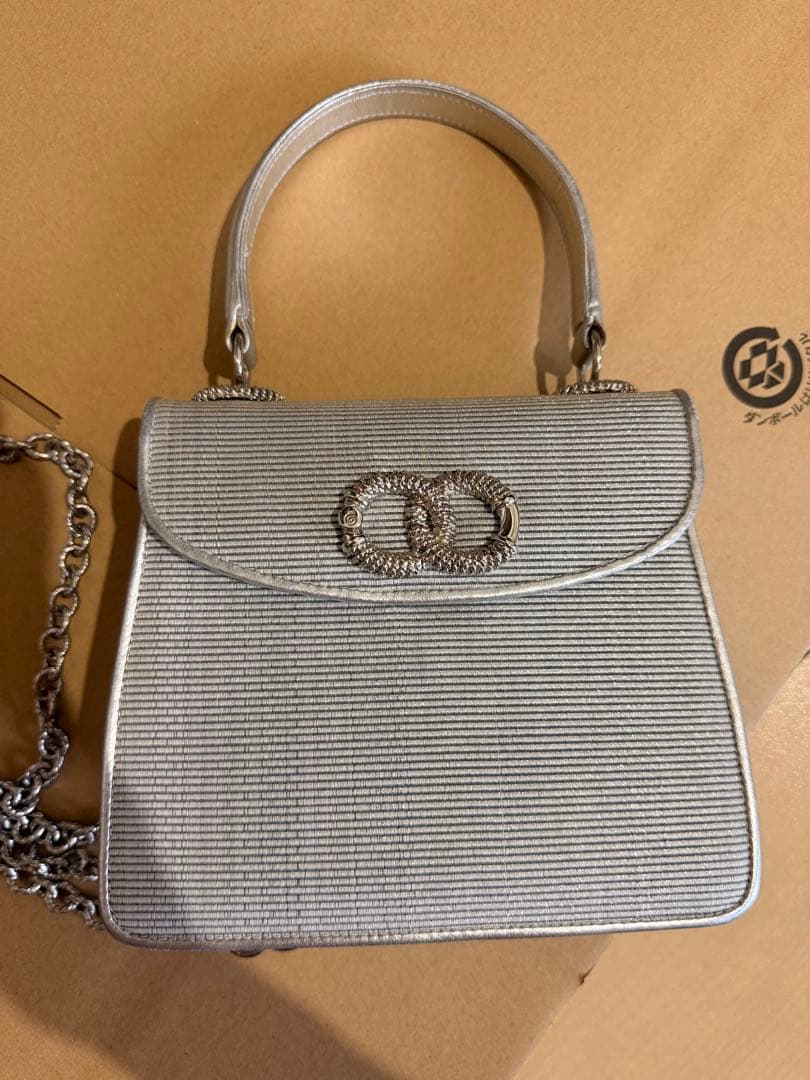 希少 極美品 コンテス プリンセスバッグ 2wayバッグ シルバー
