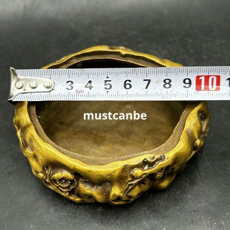 銅 細工 梅花狐薫る香炉 灰皿 茶道具 香道具 九尾狐 装飾品 工芸