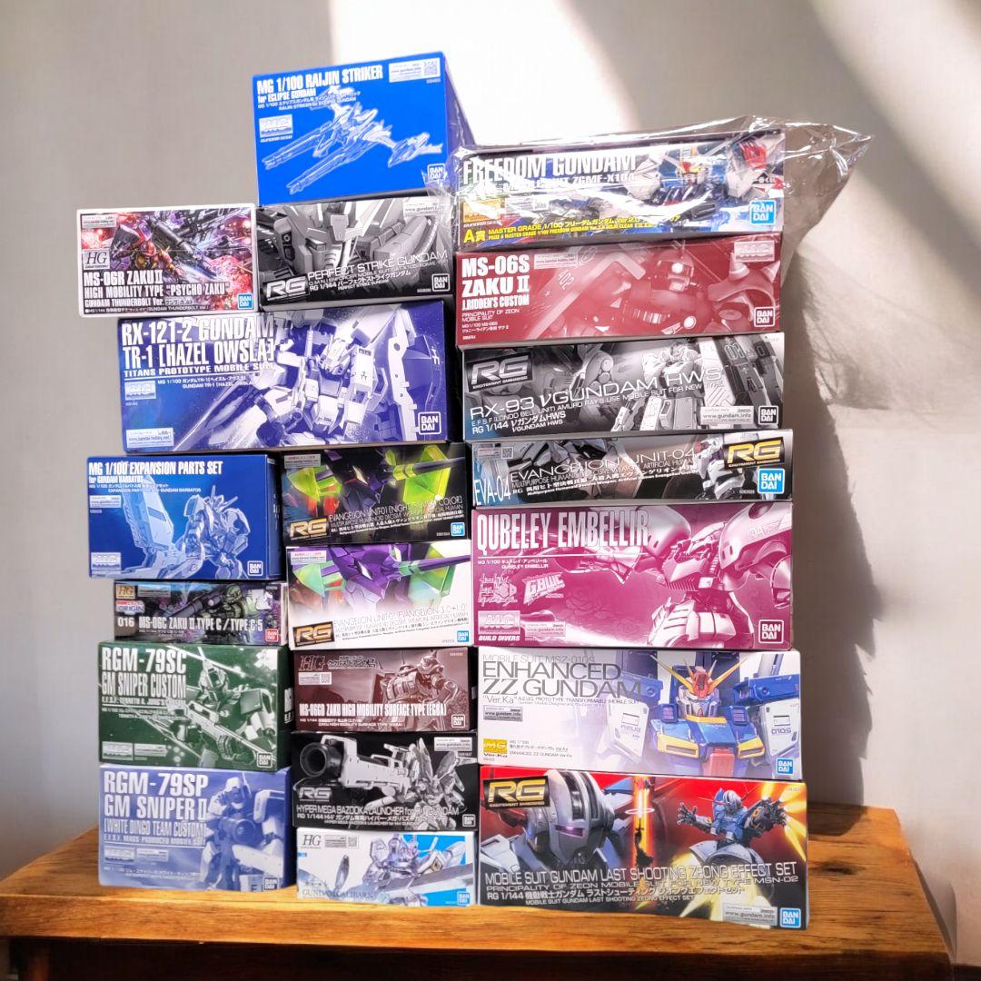 ガンプラ mg rg 組み立て済みまとめ売り ガンプラMG RGまとめ売り