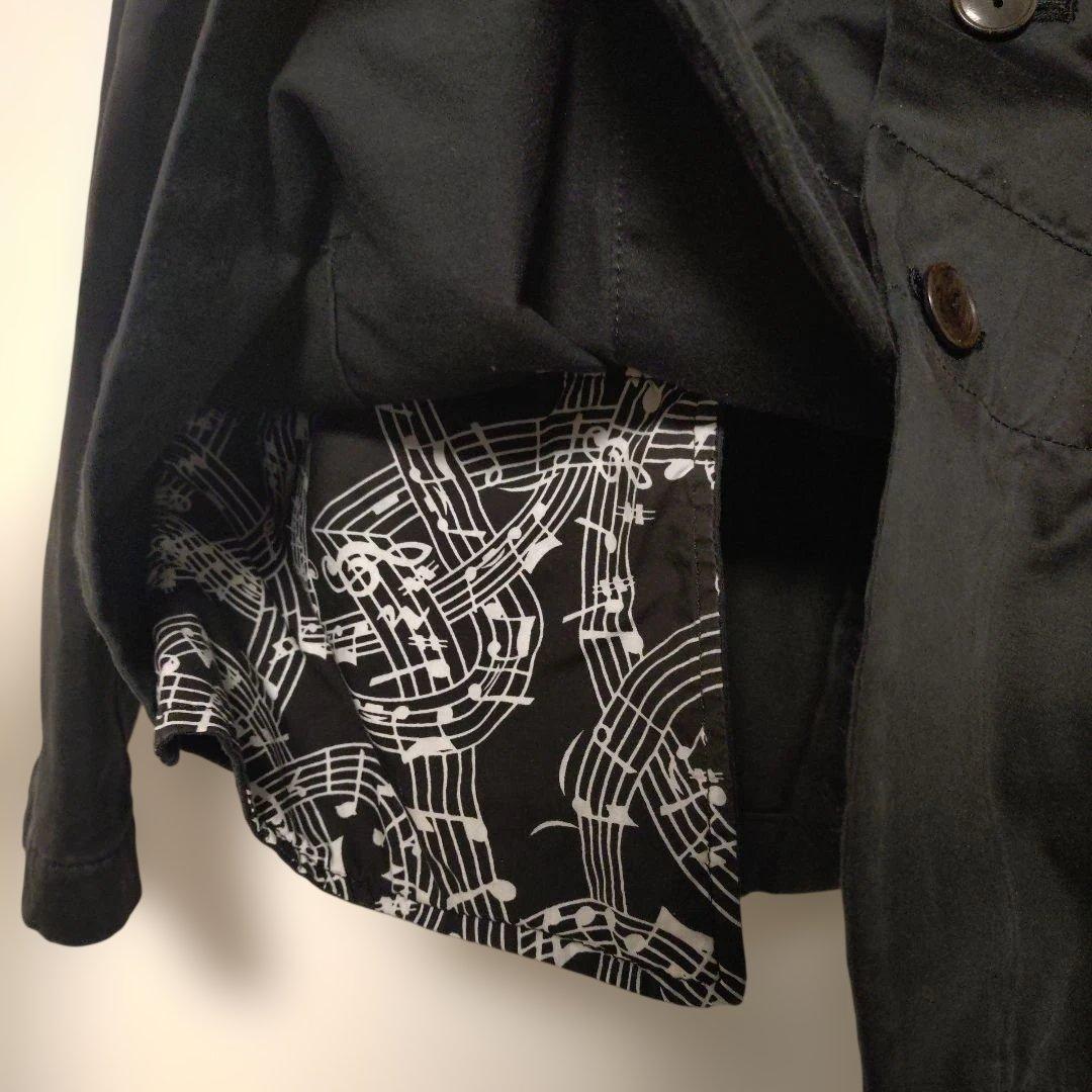 ナンバーナイン　音符柄　ジャケット ボタン付き　2