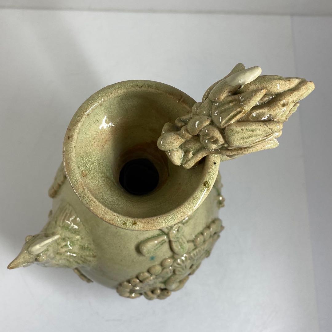 中国宋時代 鶏形青磁水注 高さ32㎝ トヒチ 東な7-