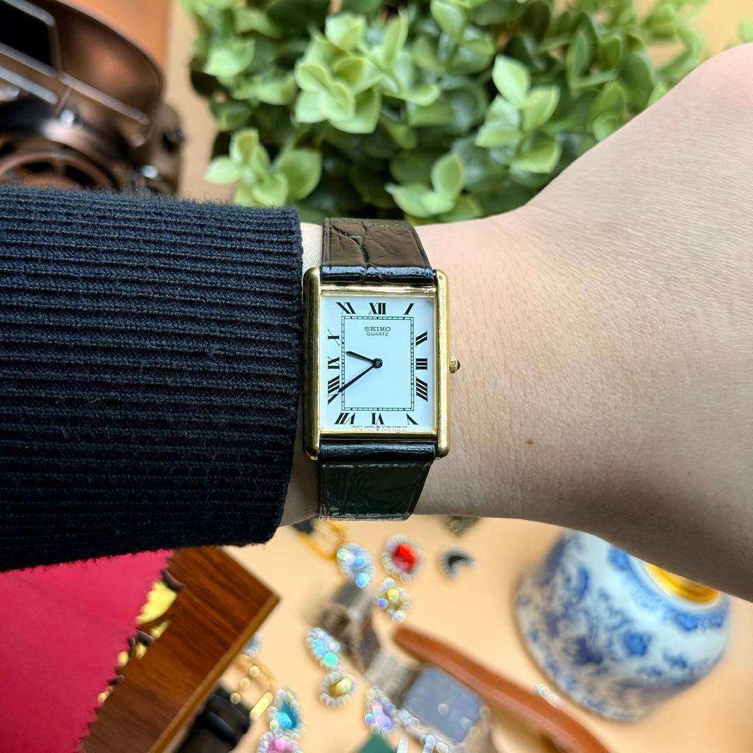 [希少] VINTAGE SEIKO 5Y30-5360 TANK 1988年
