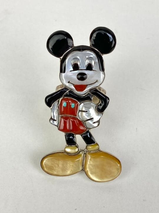 インディアンジュエリー ズニ族 シルバー リング ミッキーマウス