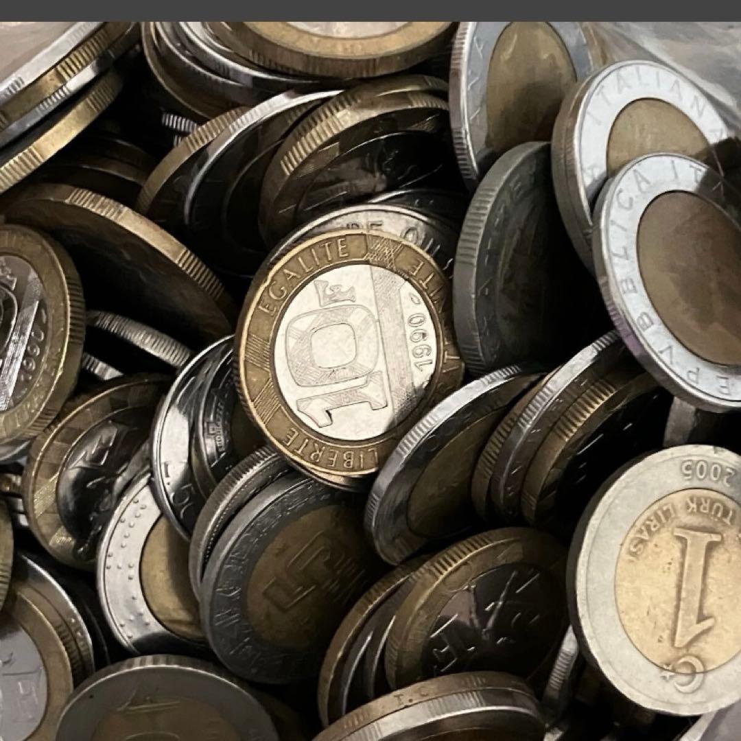 バイメタル 約7.7kg 7717g 硬貨 コイン 海外コイン まとめ売り - メルカリ