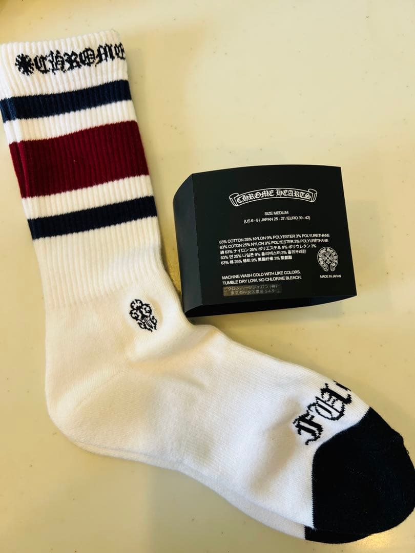 CHROME HEARTS ストライプソックス Mサイズ