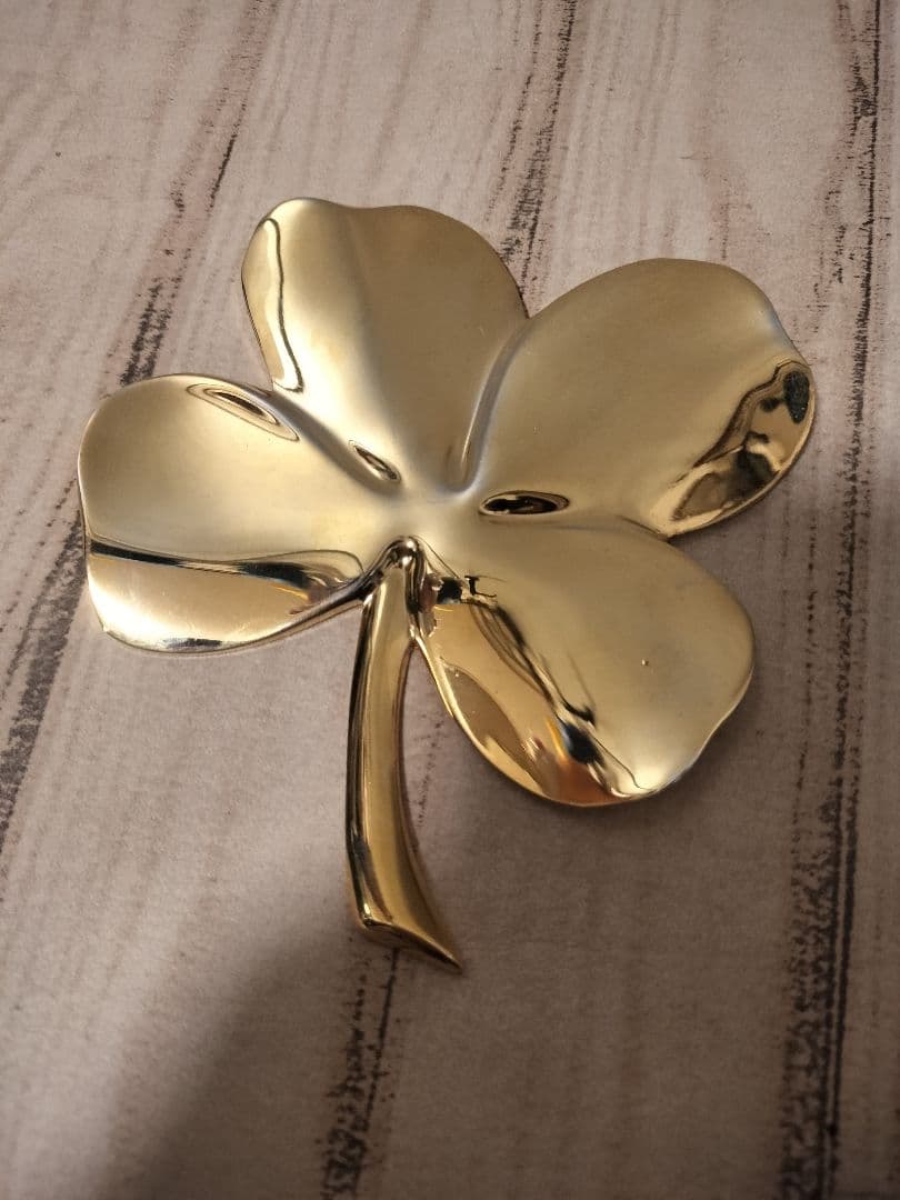 24金メッキ 四つ葉のクローバー - 置物安い 通販