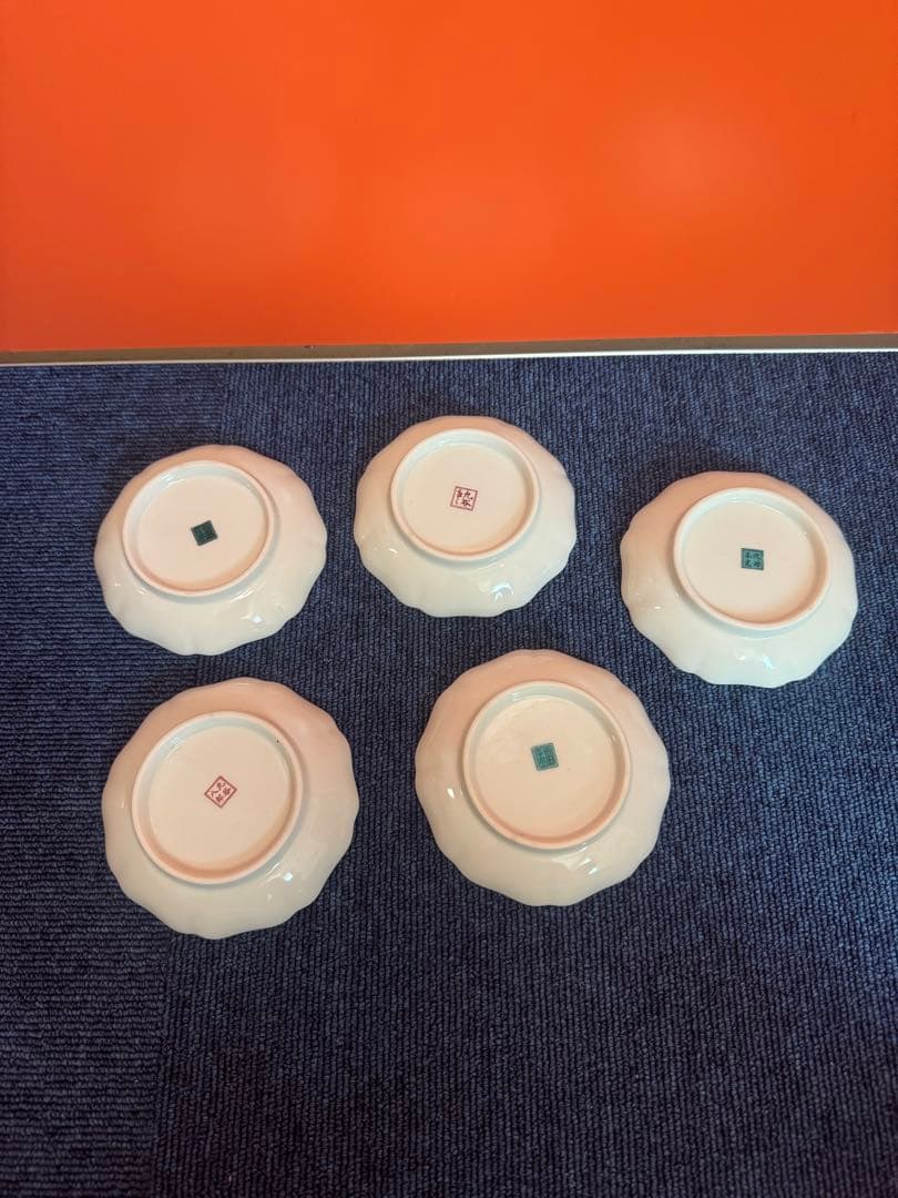 2037 九谷焼 歴代画 皿 5客 未使用